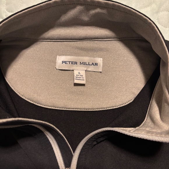 Peter Millar Perth Youth Birdseye Performance Quarter-Zip - size large 10-12 - Picture 5 of 5